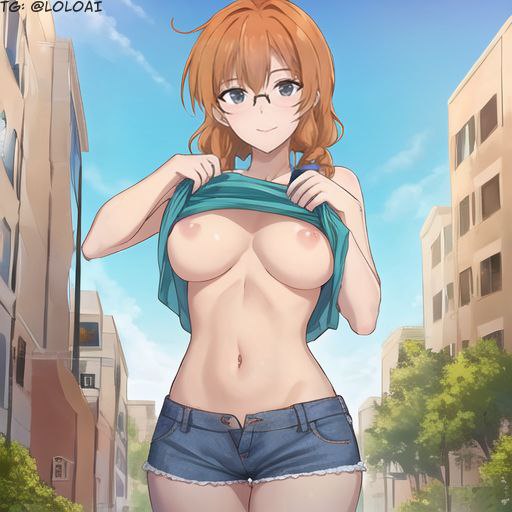 ai_generated breasts glasses jenna_(the_last_reality) lololowka orange_hair tagme the_last_reality