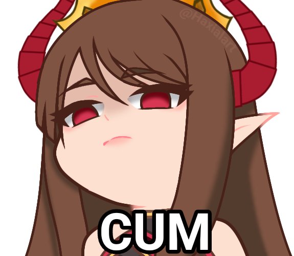 brown_hair cum demon demon_girl demon_horns grand_summoners haxial juno_(grand_summoners) meme tagme