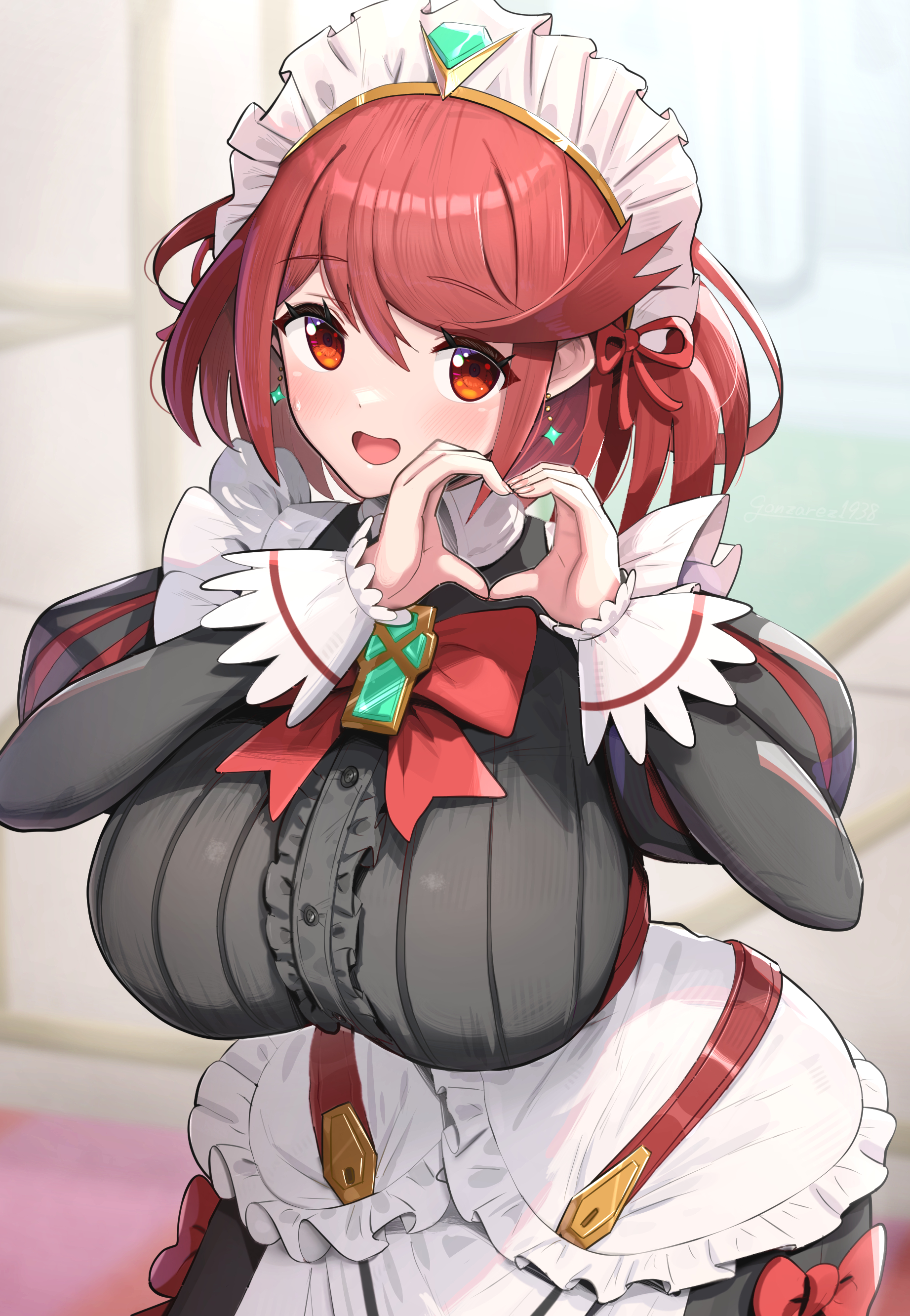 breasts, clothed, clothing, core crystal, female, female only, gonzarez, nintendo, pyra, solo, xenoblade (series), xenoblade chronicles 2