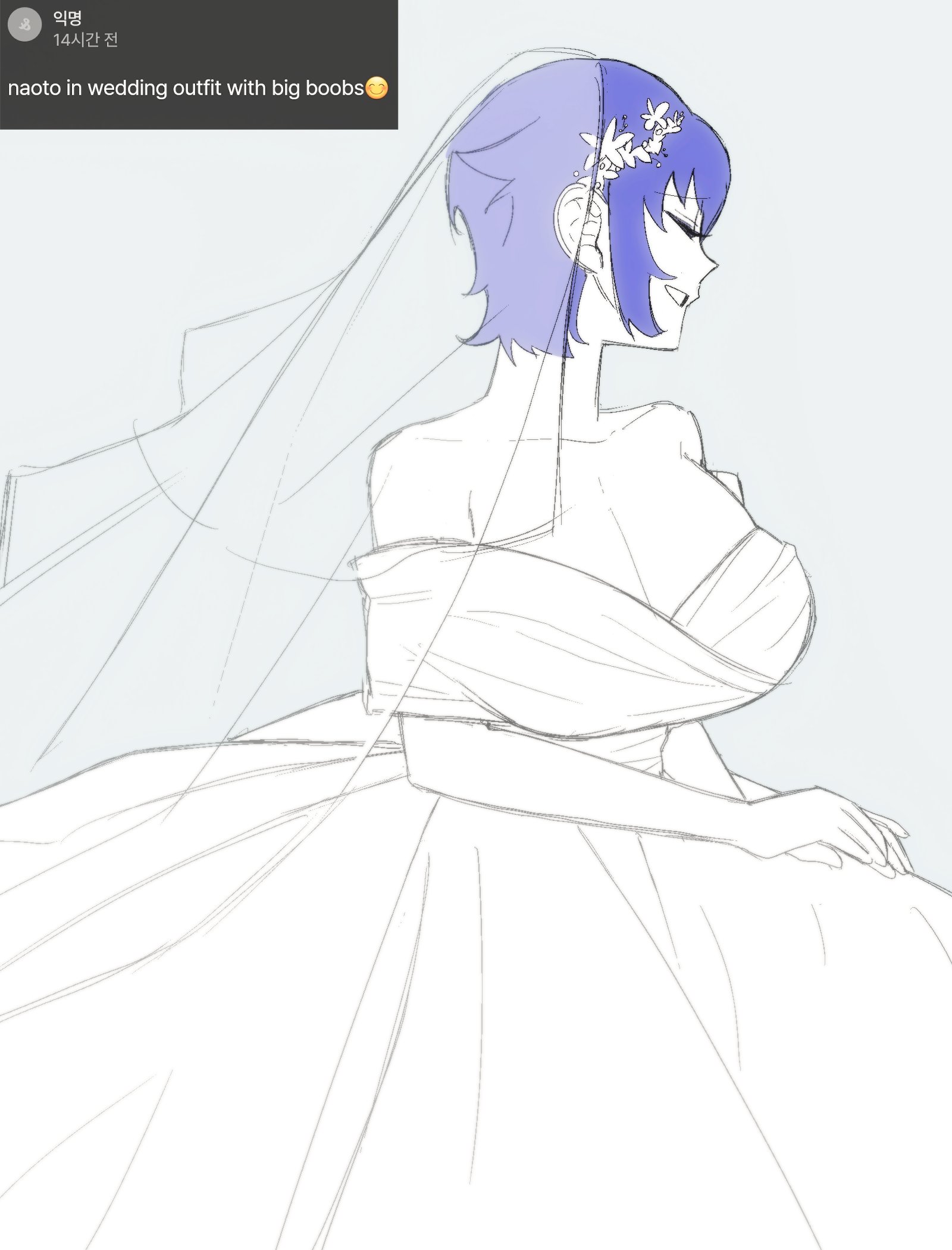 1mtpnpu4, atlus, breasts, female, female only, persona, persona 4, shirogane naoto, solo, wedding dress