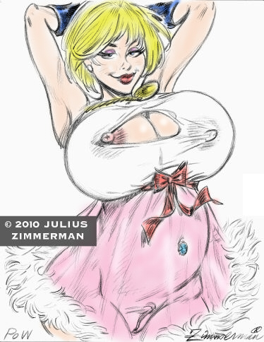 1girls belly_piercing big_breasts breasts color dc dc_comics female gigantic_breasts hands_behind_head julius_zimmerman kara_zor-l karen_starr negligee nipples power_girl pregnant pussu seductive_smile smile translucent_clothing wardrobe_malfunction