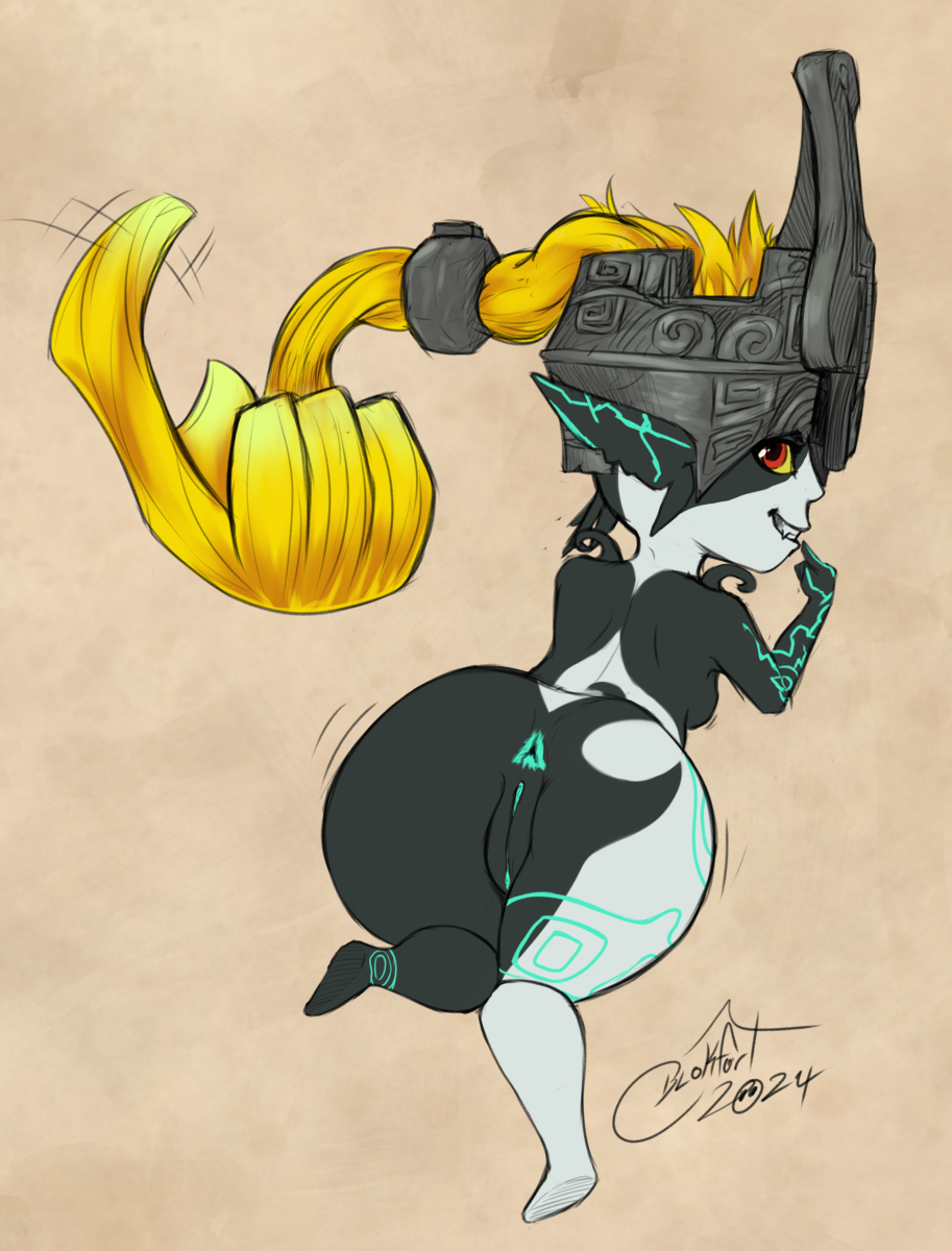 1girls anus ass blokfort female female_only floating genitals hi_res imp imp_midna looking_at_viewer midna nintendo nude presenting presenting_anus presenting_hindquarters presenting_pussy pussy smile solo the_legend_of_zelda twilight_princess