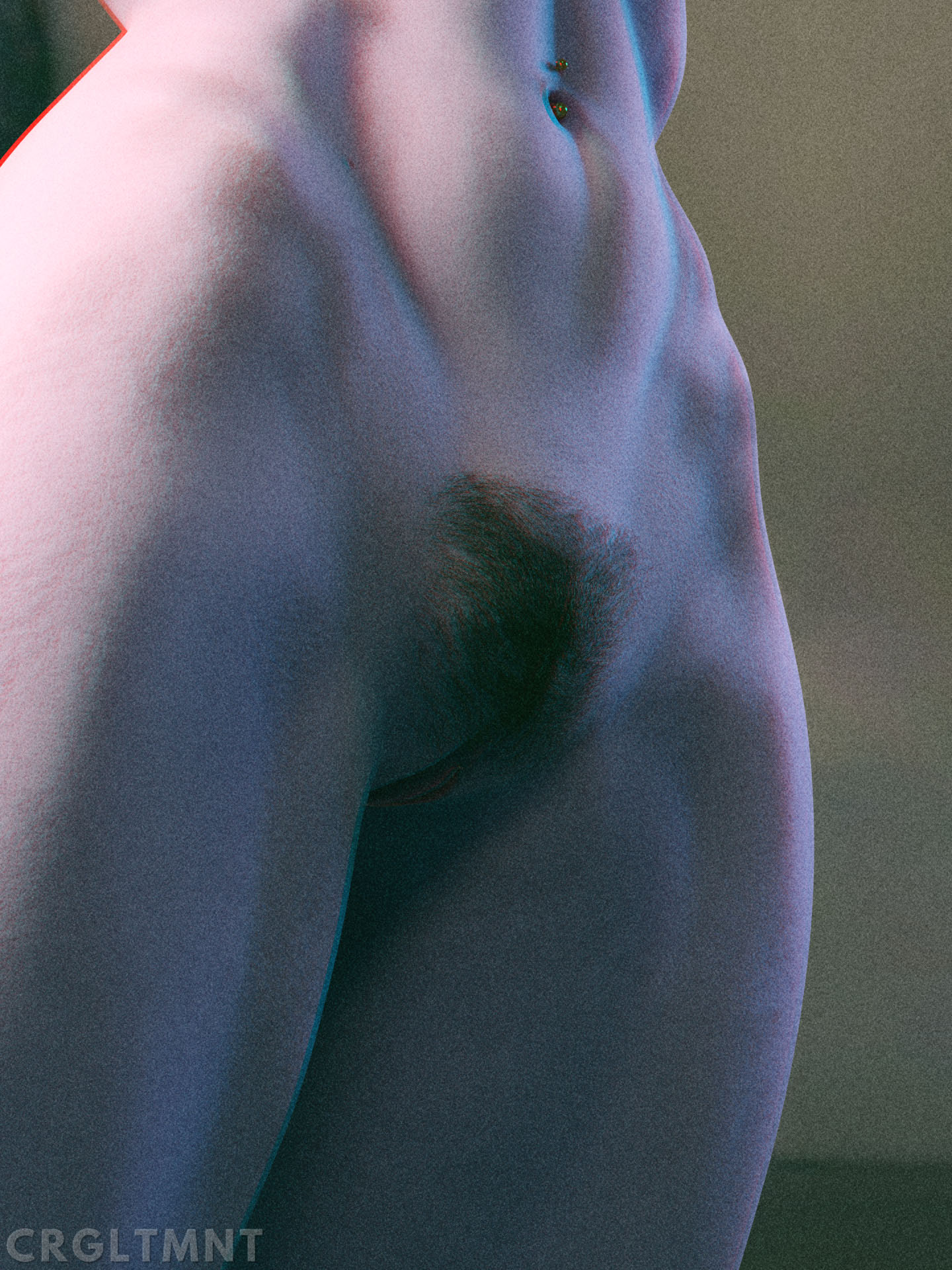 abs, amelie lacroix, crgltmnt, female, fit, fit female, muscular, overwatch, overwatch 2, pierced belly button, pubic hair, purple skin, thick thighs, widowmaker
