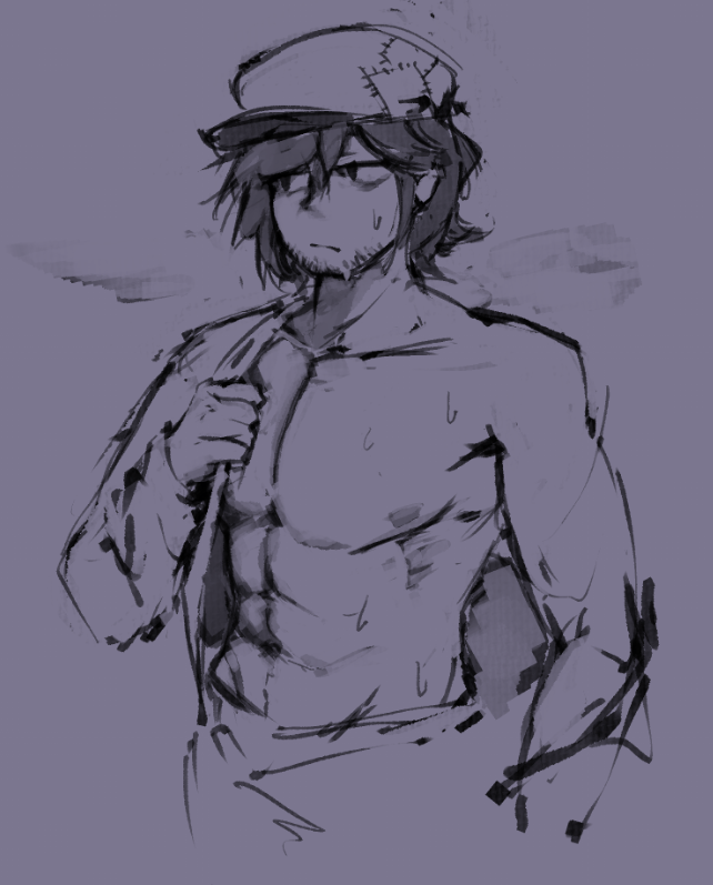 1boy 1male abs buff lamplighter_(oneshot) male male_only muscular_male oneshot toned_male