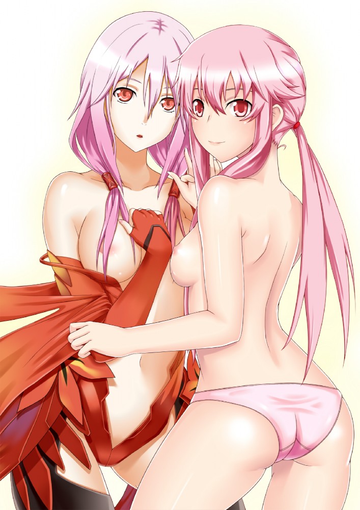 female gasai_yuno guilty_crown mirai_nikki pink_hair tagme yuzuriha_inori