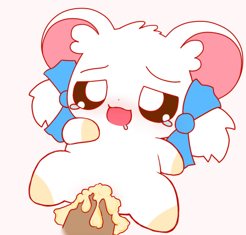 1boy 1girls artist_request bijou blush chibi cum cum_in_pussy cute female_focus hamster hamtaro_(series) penis pussy sex solo_focus tagme white_fur