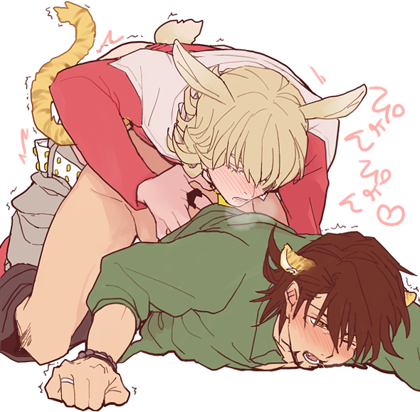 2boys anal animal_ears barnaby_brooks_jr. blushing from_behind gay kotetsu_t._kaburagi male_only tagme tail tiger_and_bunny wild_tiger yaoi