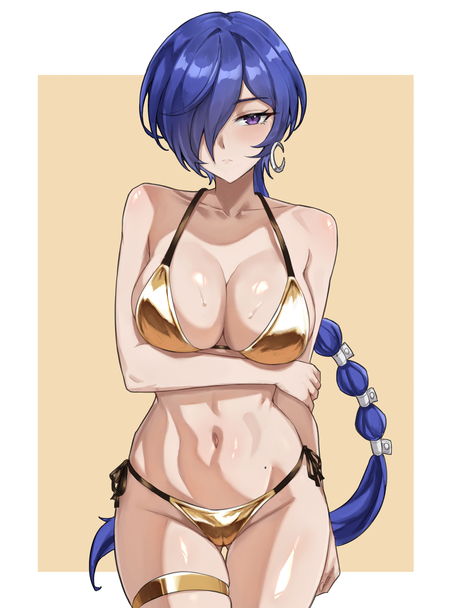 1girls, breasts, fangs (fangs art), female, female focus, female only, large breasts, light skin, light-skinned female, looking at viewer, promeia (zenless zone zero), solo, thick thighs, thighs, wide hips, zenless zone zero