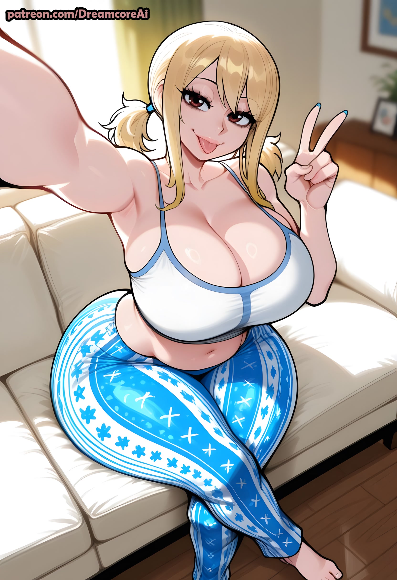 1girls, ai generated, ass, big ass, big breasts, big butt, big thighs, blonde hair, brown eyes, curvy, dreamcoreart, fairy tail, flare pants, forbidden pants, hot, huge ass, huge breasts, huge butt, huge thighs, lucy heartfilia, selfie, sexy, sexy body, solo, thick, thick ass, thick body, thick butt, thick legs, thick thighs, yellow hair