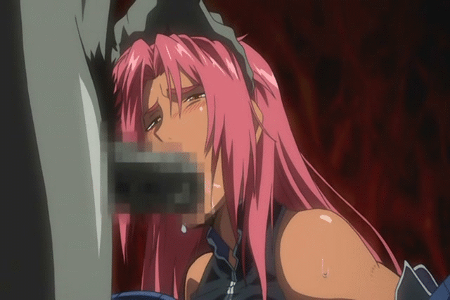 animated, breasts, censored, closed eyes, cum, cum explosion, cum in mouth, cum inside, cum overflow, cum string, dark skin, excessive cum, fellatio, female, forced oral, hand on head, head grab, ingrid (taimanin asagi), interspecies, irrumatio, large breasts, lilith-soft, makai kishi ingrid, male, masturbation, monster, nipples, one after another, oral, orc, overflow, penis, rape, sex slave, stroking, tagme, taimanin (series), taimanin murasaki