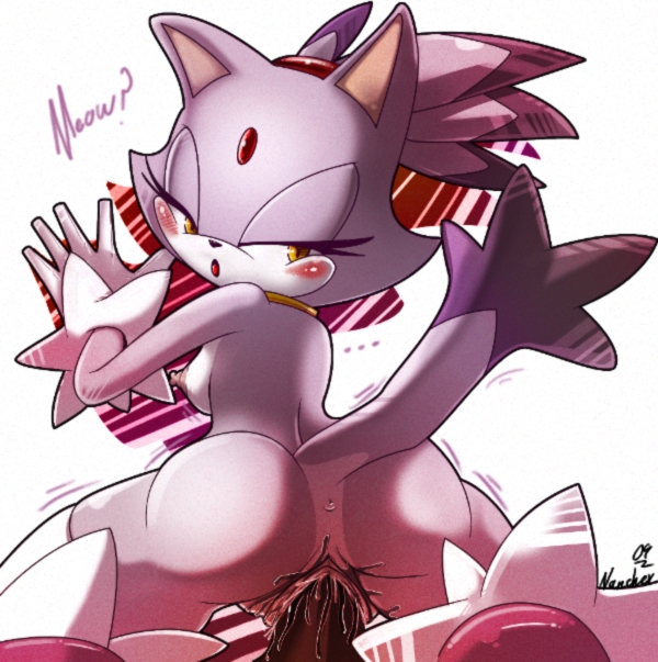 anthro blaze_the_cat butt_chugging cat chugging feline female fur furry male mammal nancher penis sega sex sonic_(series) sonic_the_hedgehog_(series) straight straight_hair uncensored