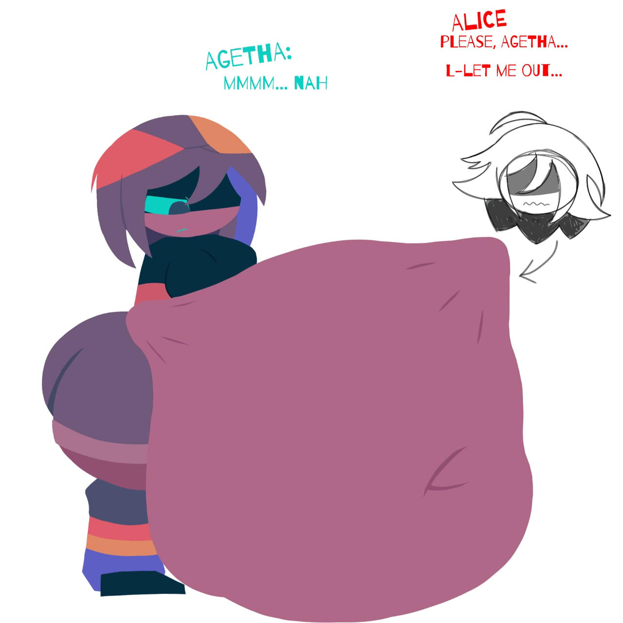 agetha_(kaaatie) alice_(fundamental_paper_education) dangerous_forest fundamental_paper_education vore vore_belly