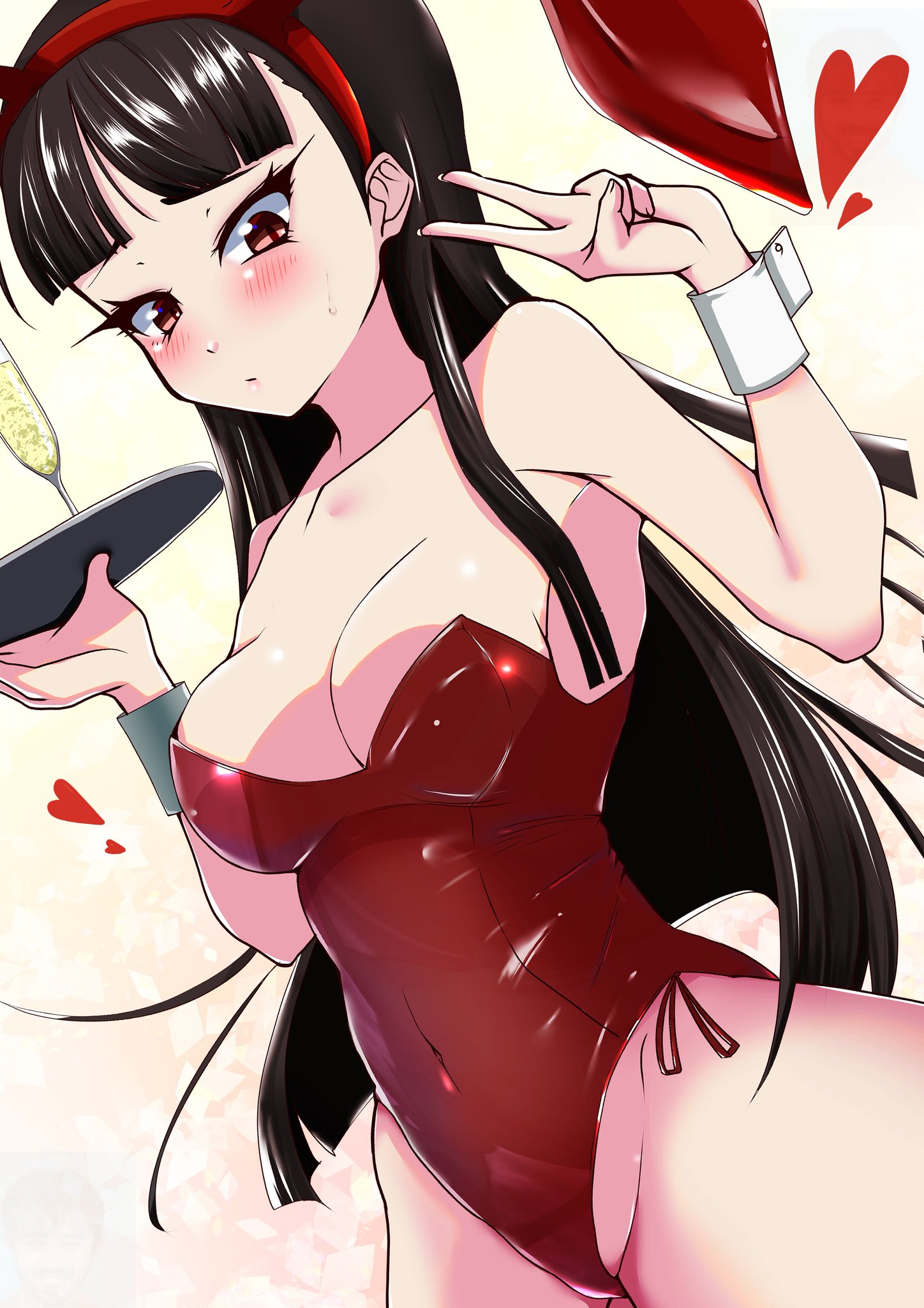 alternate costume, amagi yukiko, atlus, breasts, female, female only, looking at viewer, persona, persona 4, solo, takeminaieeru