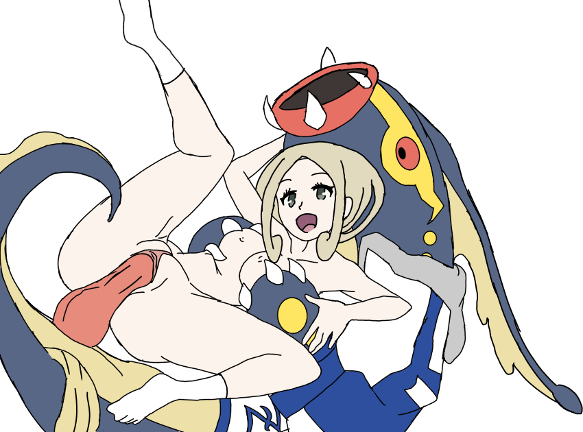 1girls blonde_hair breast_grab breasts eelektross exposed_breasts exposed_pussy female jacket male_pokemon/female_human nude nude_female open_mouth penetration penis pokémon_(species) pokemon pokemon_xy pokephilia red_eyes socks trainer_alyx vaginal_penetration viola_(pokemon)