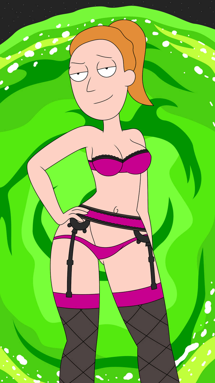 1girls adult_swim dream_summer female_only lingerie orange_hair portal rick_and_morty summer_smith tjlive5