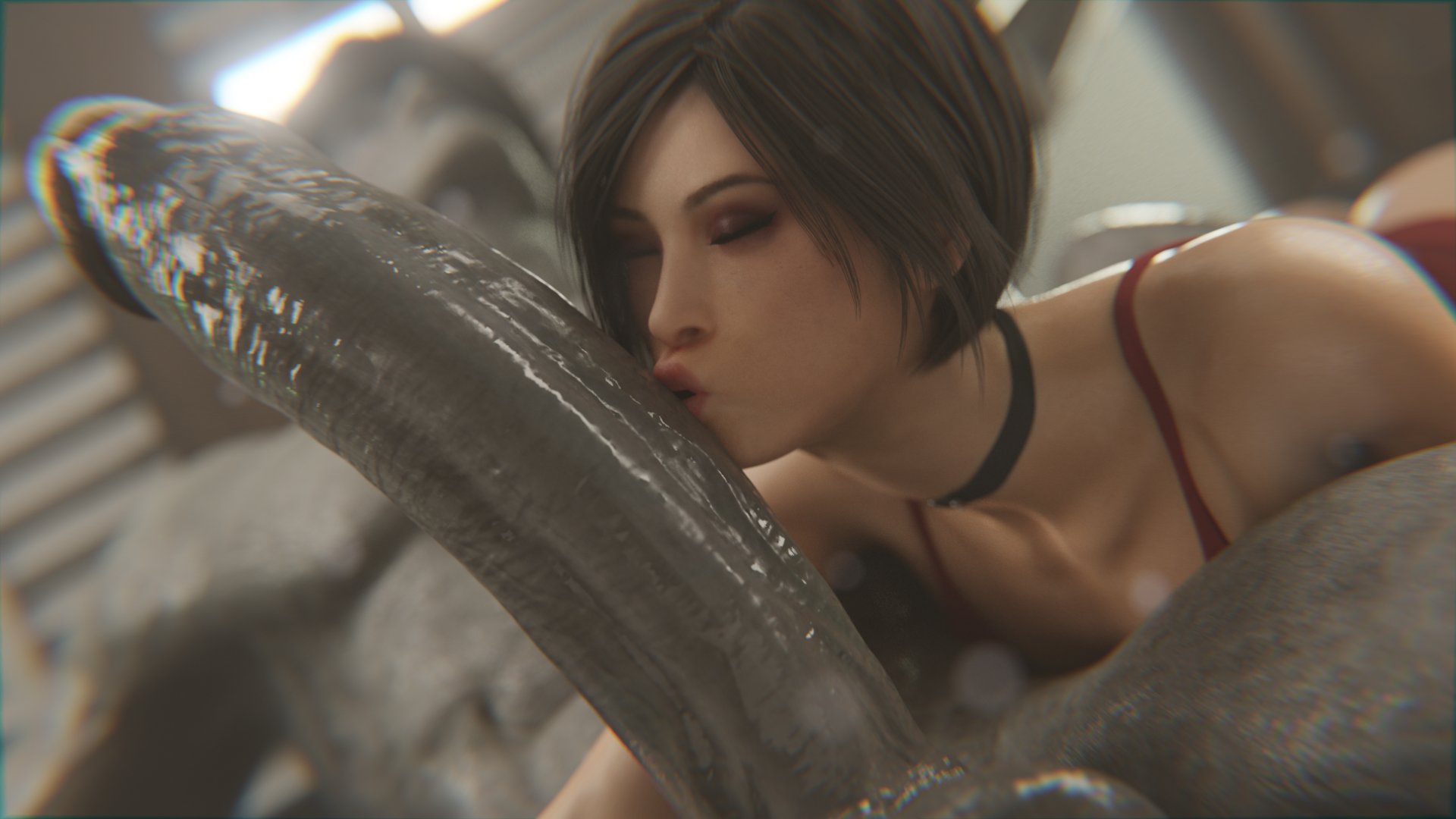 1boy, 1girls, 3d, ada wong, ada wong (adriana), choker, closed eyes, couple, couple sex, erection, fellatio, female, happy, happy sex, happy trail, kissing, kissing penis, large penis, licking, licking penis, love, lovers, male, monster, mr x, oral, penis, penis kiss, penis worship, resident evil, resident evil 2, resident evil 2 remake, size difference, stephanie23, tyrant