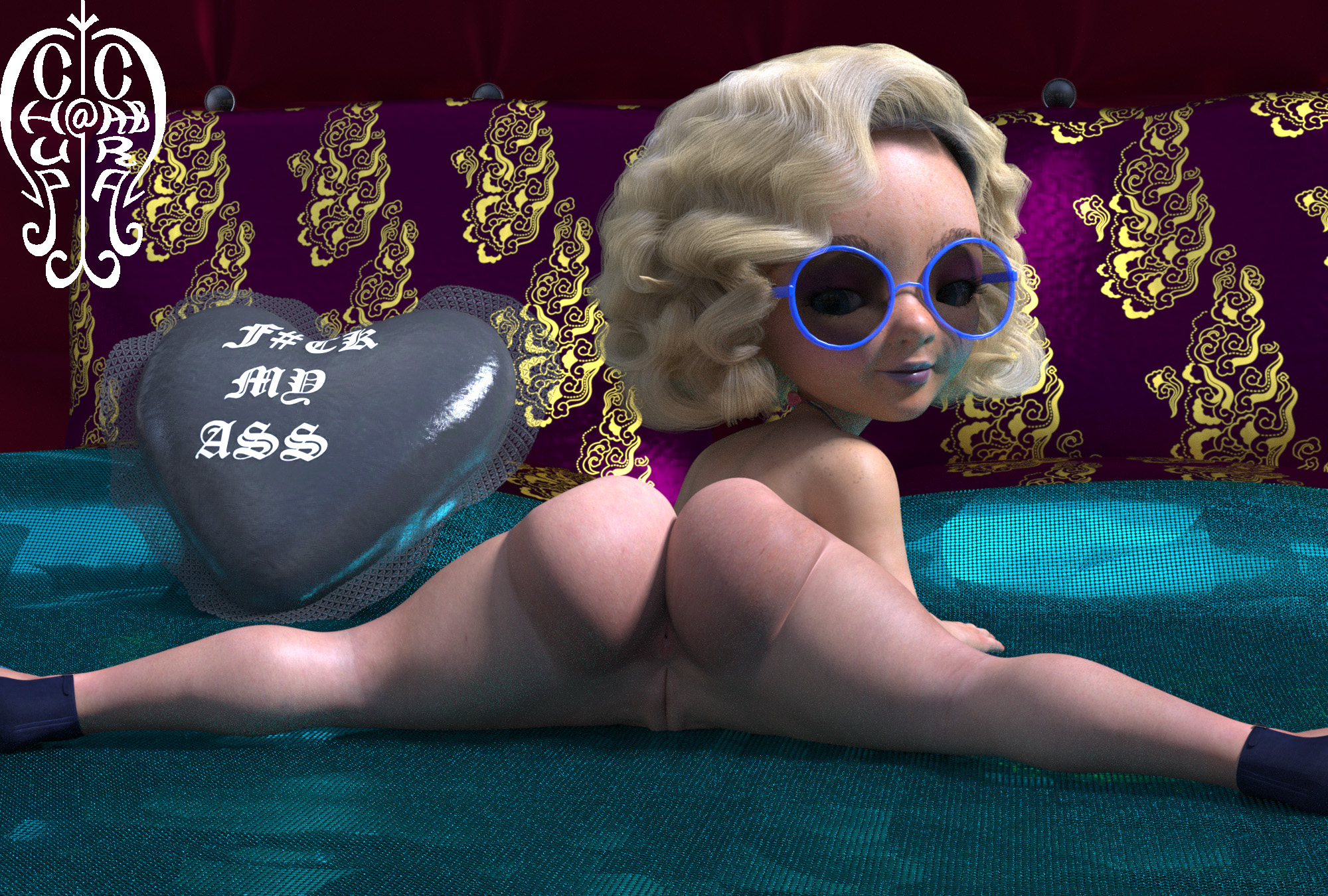 1girls, 3d, anus, ass, baby doll, big ass, big butt, blonde hair, breasts, chupacabra (artist), dc, dc comics, dcau, female, female focus, female only, huge ass, looking at viewer, mary dahl, orgasm face, pussy, shortstack, solo, solo female, splits, tagme, voluptuous, wide hips