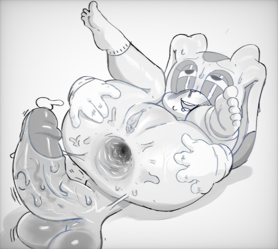 after anal, anthro, anus, balls, bodily fluids, breasts, cream the rabbit, duo, female, flat chest, gaping anus, kranson, lagomorph, leporid, male, mammal, penis, rabbit, sega, sonic (series), tagme
