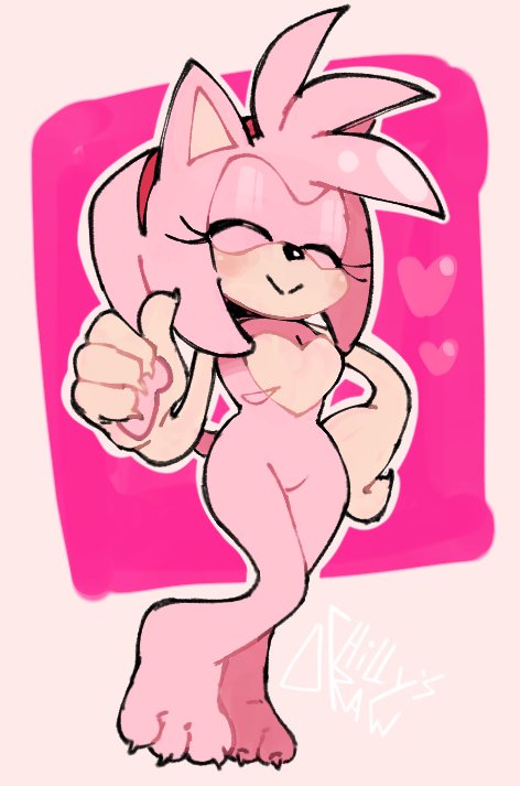 1girls, amy rose, anthro, closed eyes, curvy, curvy female, curvy figure, drawchill s, female, female only, fur, furry, furry only, hand on hip, hedgehog, hedgehog girl, hedgehog humanoid, naked, naked female, no nipples, nude, nude female, pink fur, sega, short hair, sonic (series), sonic the hedgehog (series)