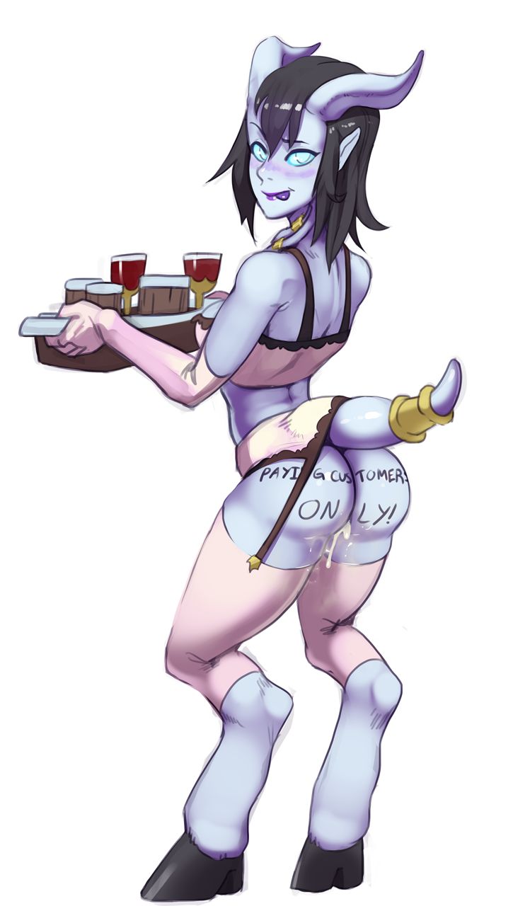 black hair, black-haired female, blue skin, blue skinned female, draenei, draenei female, female, polyle, warcraft, world of warcraft, xaandra