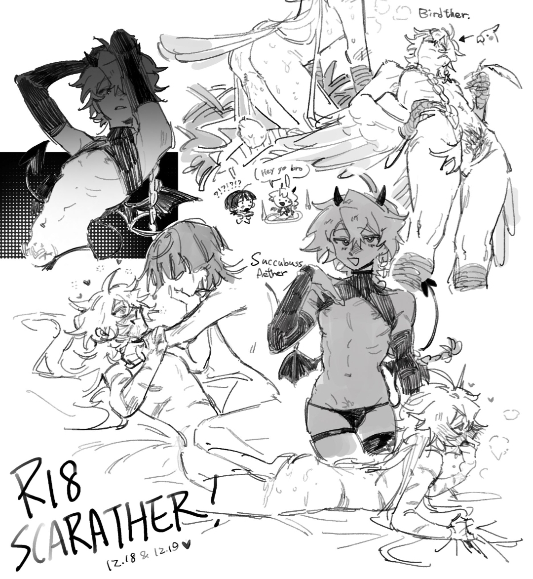 aether (genshin impact), ass, behind, blonde hair, boy on top, breeding, dirty, dominant, dominant male, domination, feral, from, genshin impact, grabbing, hair, hard, hardcore, hardcore sex, kink, kinky, male, male only, male/male, out, penetrated, penetrating, penetration, penis, pounding, pulling, scaramouche, scaramouche (genshin impact), sex, submissive, suffocating, suffocation, sweating, talk, thick, thighs, tongue, violent, wanderer (genshin impact), yaoi