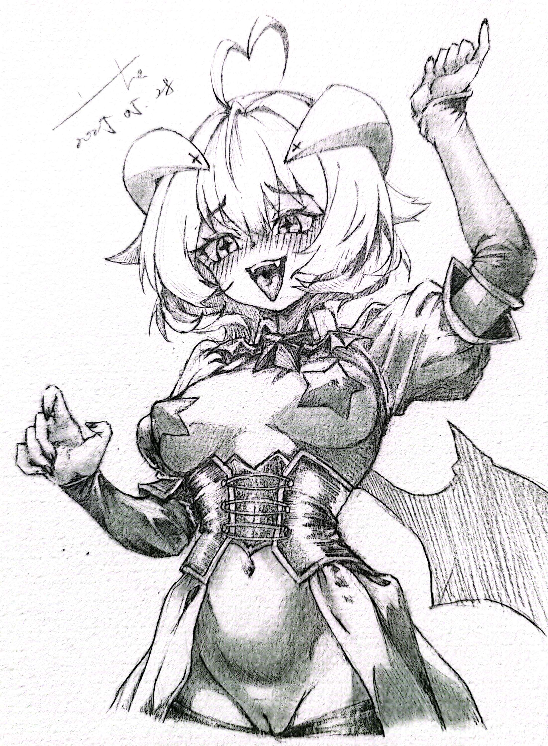 1girls, female, female only, hand drawn, hiiragi utena, magia baiser, mahou shoujo ni akogarete, pasties, pussy, solo, tongue, tongue out, traditional media (artwork)