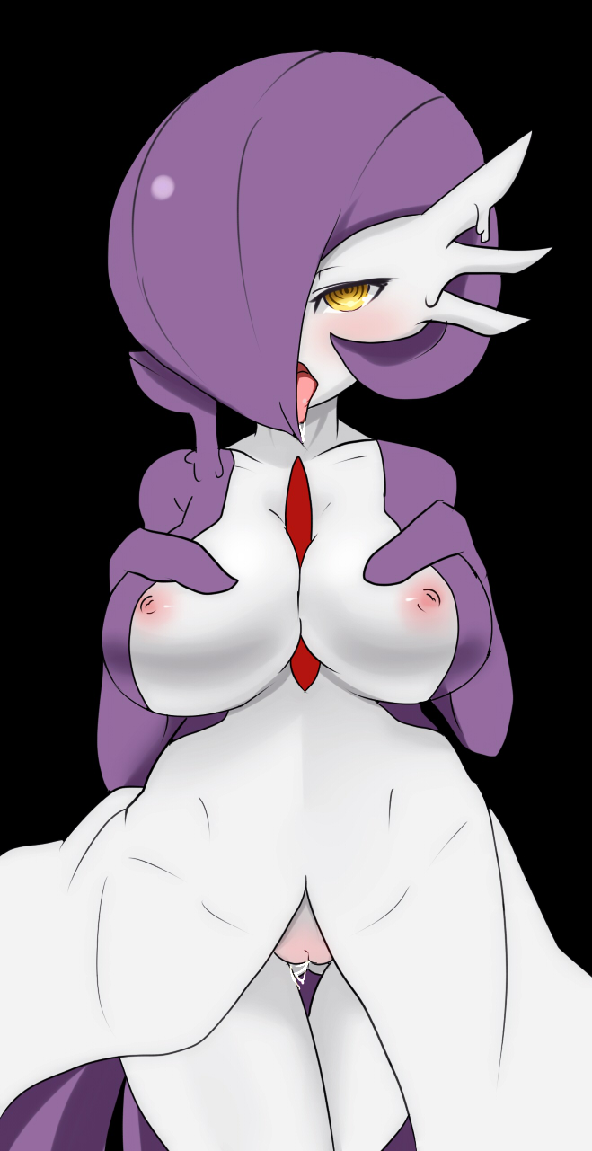 1girls alternate_color bad_id blush breasts ditto female female_only gardevoir melting nintendo no_humans pokemon pokemon_(species) pokemon_rse purple_hair pussy solo tongue tongue_out vagina yellow_eyes