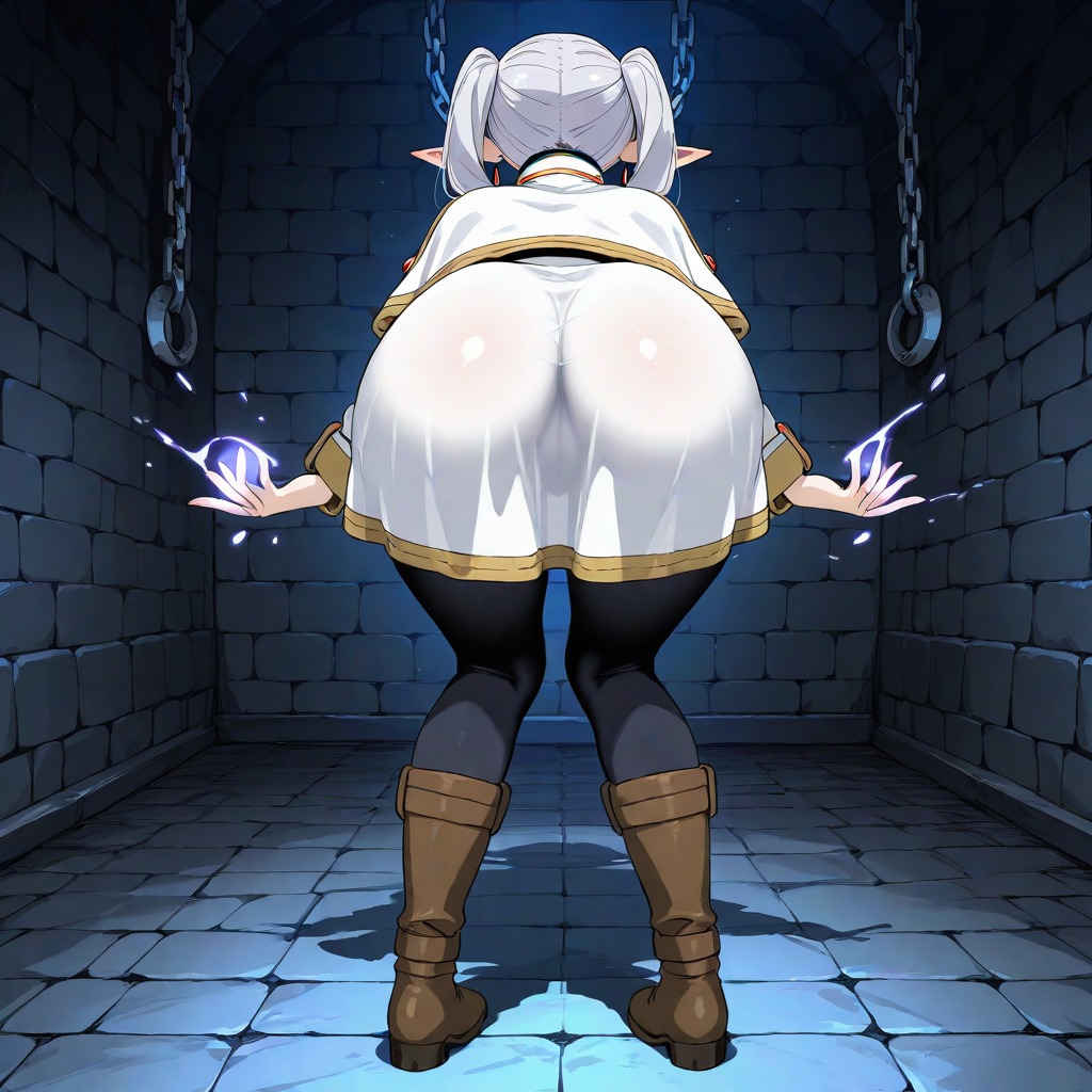 ai generated, ass, ass focus, big ass, female, frieren, frieren beyond journey's end, lokito778, sousou no frieren, thick thighs