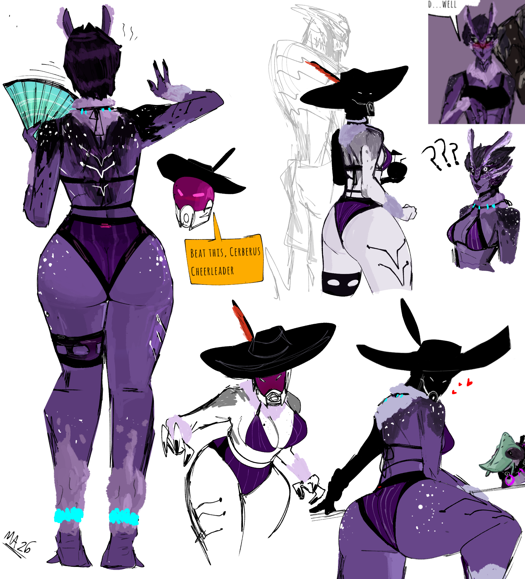 alien, alien girl, antennae, ass, ass focus, beach, bikini, bikini bottom, bikini top, bra, breasts, character sheet, collar, female, fluffy, freckles, garrus vakarian, glowing body, glowing eyes, helmet, hips, lipstick, masked female, mass effect, massive ass, massive butt, moth, pixie cut, pool, purple skin, quarian, self upload, short hair, tali'zorah nar rayya, thicc, thicc thighs, thick ass, thick thighs, thighs