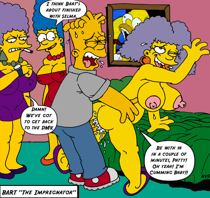 20th_century_fox alternate_breast_size aunt_and_nephew bart_simpson breasts cum cum_in_pussy cum_inside female fox_corporation human impregnation incest large_breasts male marge_simpson nev patty_bouvier penis selma_bouvier straight tagme text the_simpsons vaginal_penetration