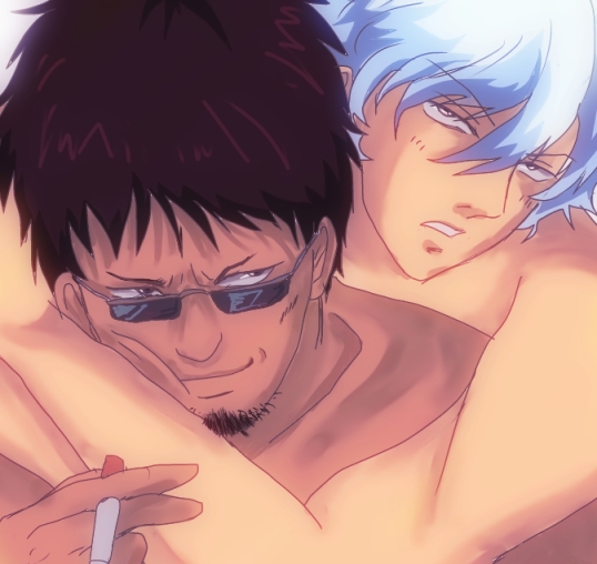 gay gintama gintoki_sakata hasegawa_taizou male male_only tagme yaoi