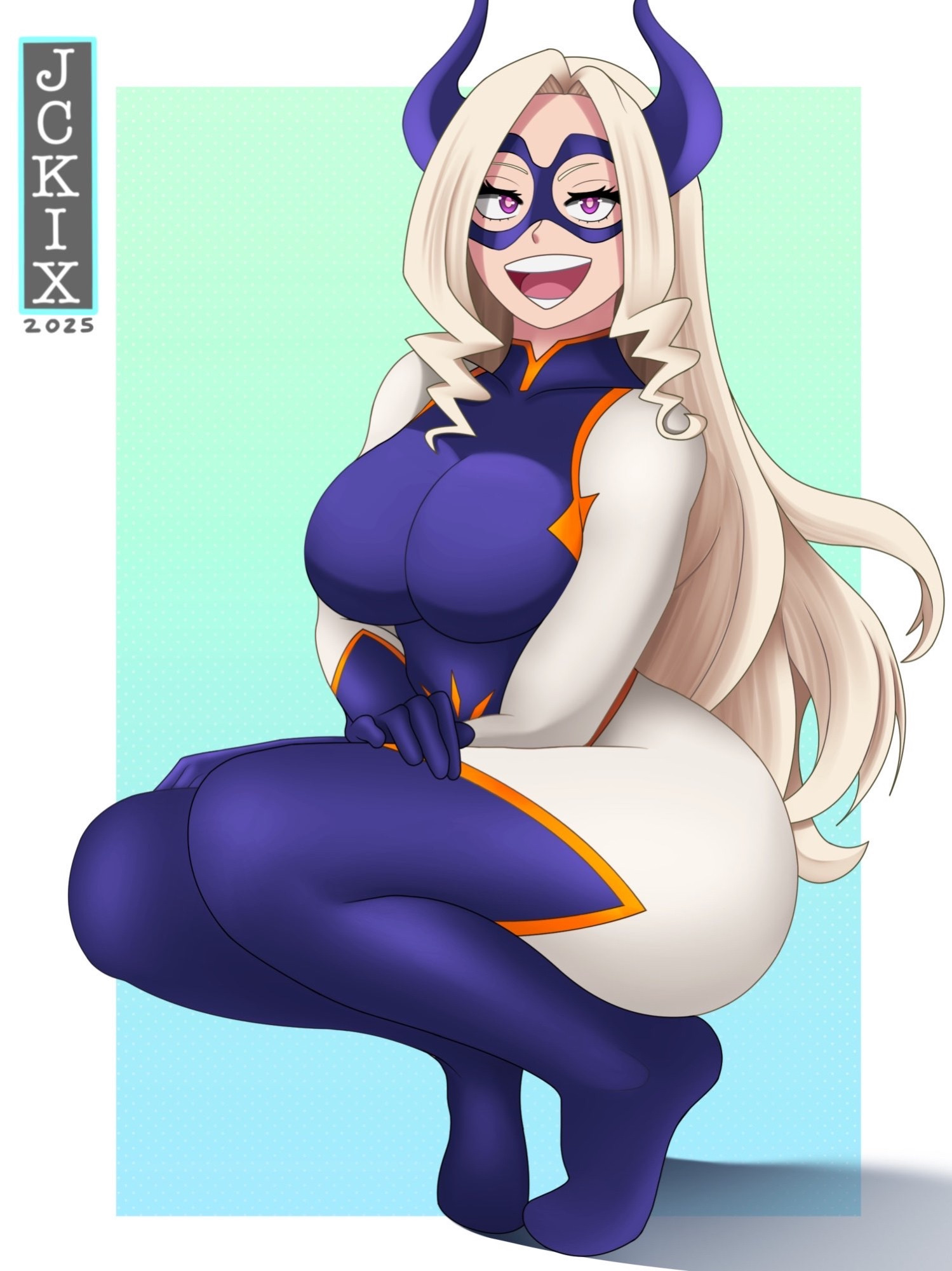 bodysuit, breasts, curvy figure, female, jckix art, mount lady, my hero academia
