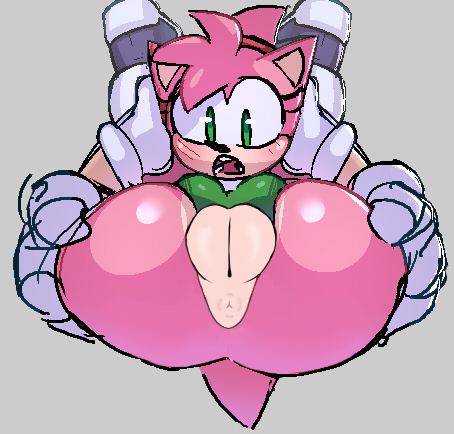 amy rose, breasts, classic amy rose, cragscleft, edit, edited, female, full nelson, sonic (series)