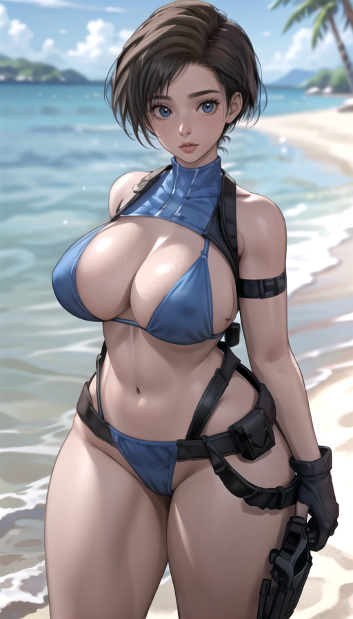 ai_generated akimbo223 huge_ass huge_breasts jill_valentine stable_diffusion