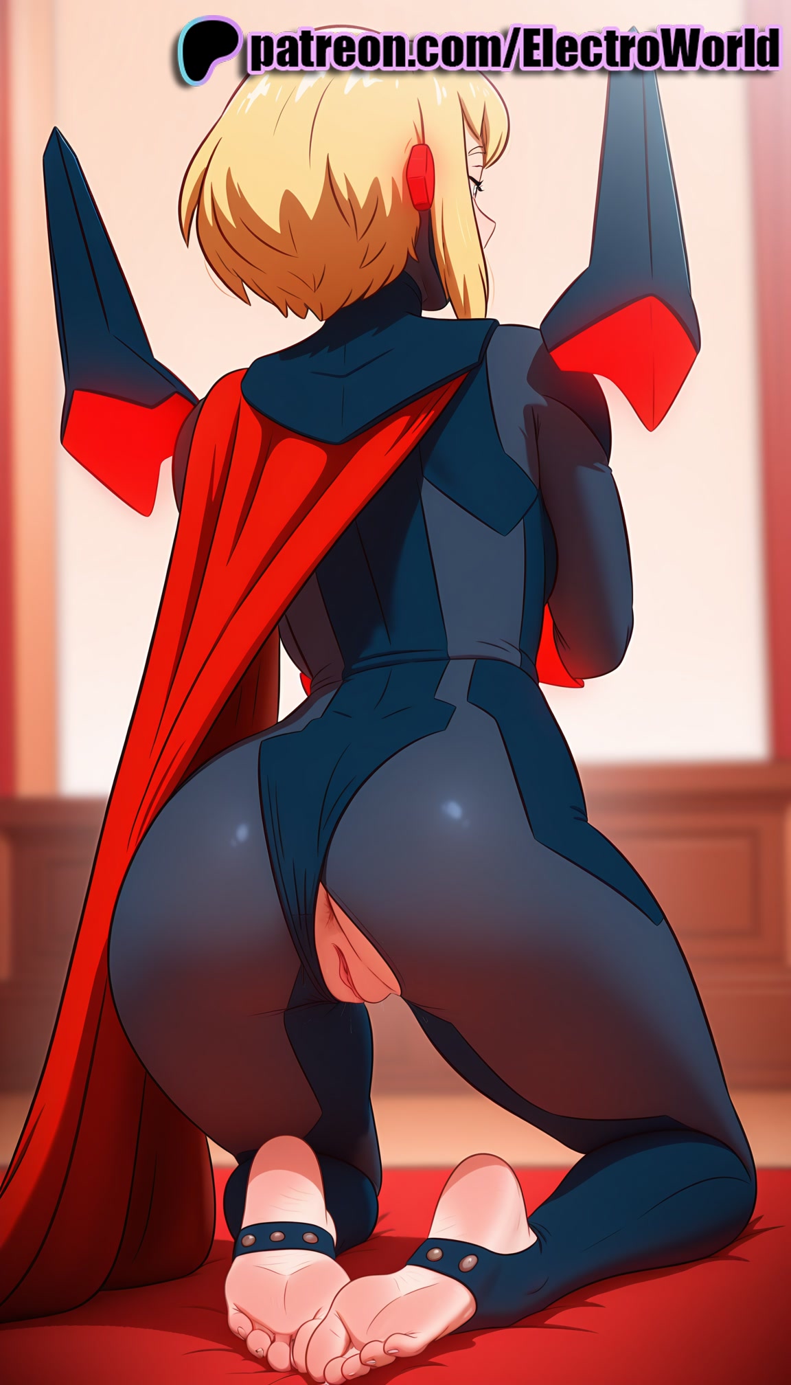 1girls, 2025, ai generated, artist name, ass, barefoot, blonde hair, clitoral hood, clitoris, dc, dc comics, electroworld, exposed pussy, feet, female, hi res, high quality, high resolution, highres, juicy pussy, kara zor-el, my adventures with superman, patreon, patreon username, pussy, soles, solo, stable diffusion, supergirl, supergirl (my adventures with superman), superman (series), tight pussy, toeless legwear, toes, uncensored, vagina, watermark