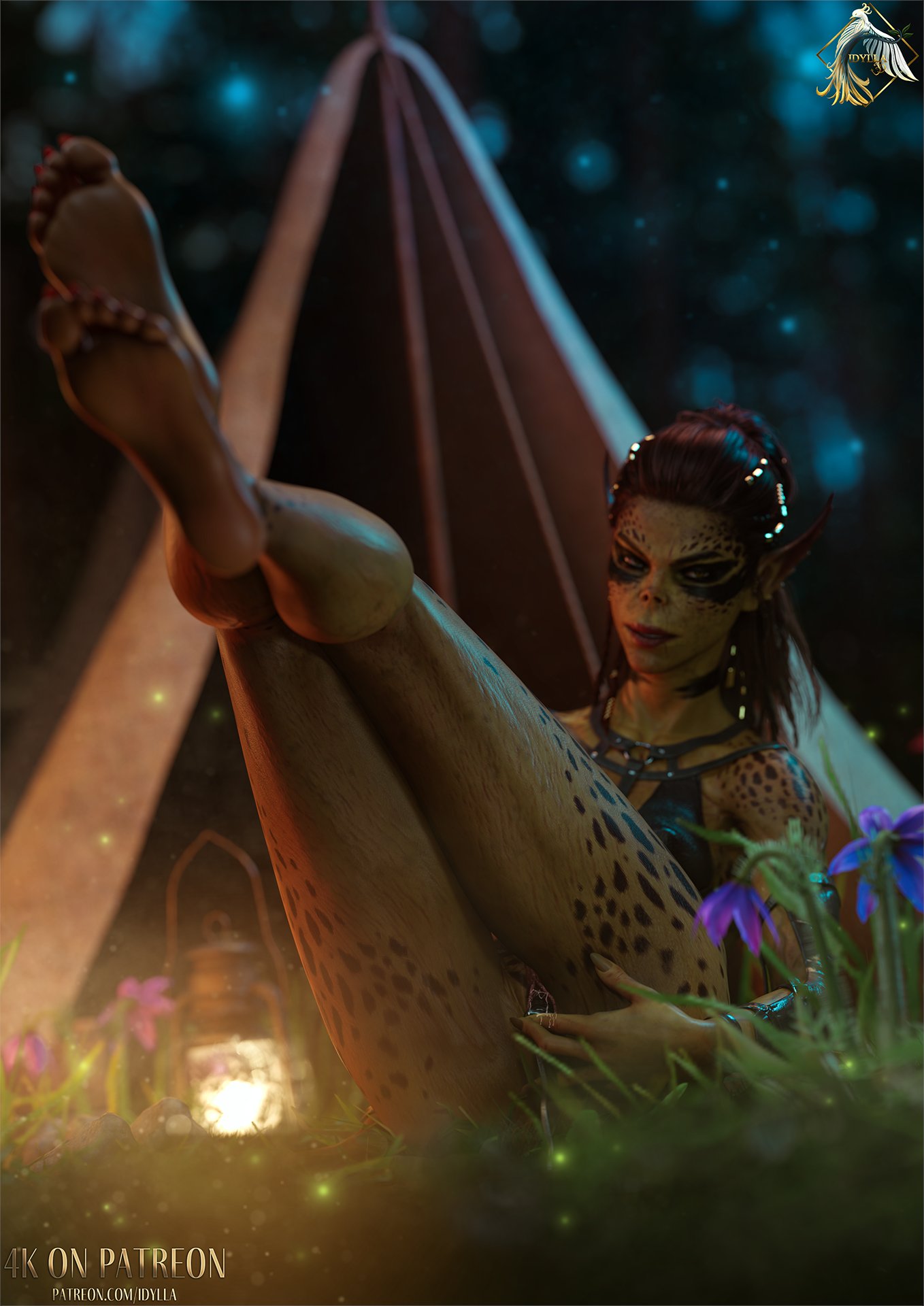 1girls, 3d, baldur's gate, baldur's gate 3, big ass, big breasts, big thighs, breasts, bust, busty, chest, curvaceous, curvy, curvy figure, dungeons and dragons, feet, female, foot fetish, forgotten realms, gith, githyanki, green body, green skin, green-skinned female, hips, hourglass figure, humanoid, idylla, lae'zel, slim waist, soles, solo, solo female, thick, thick hips, thick legs, thick thighs, thighs, voluptuous, waist, wide hips