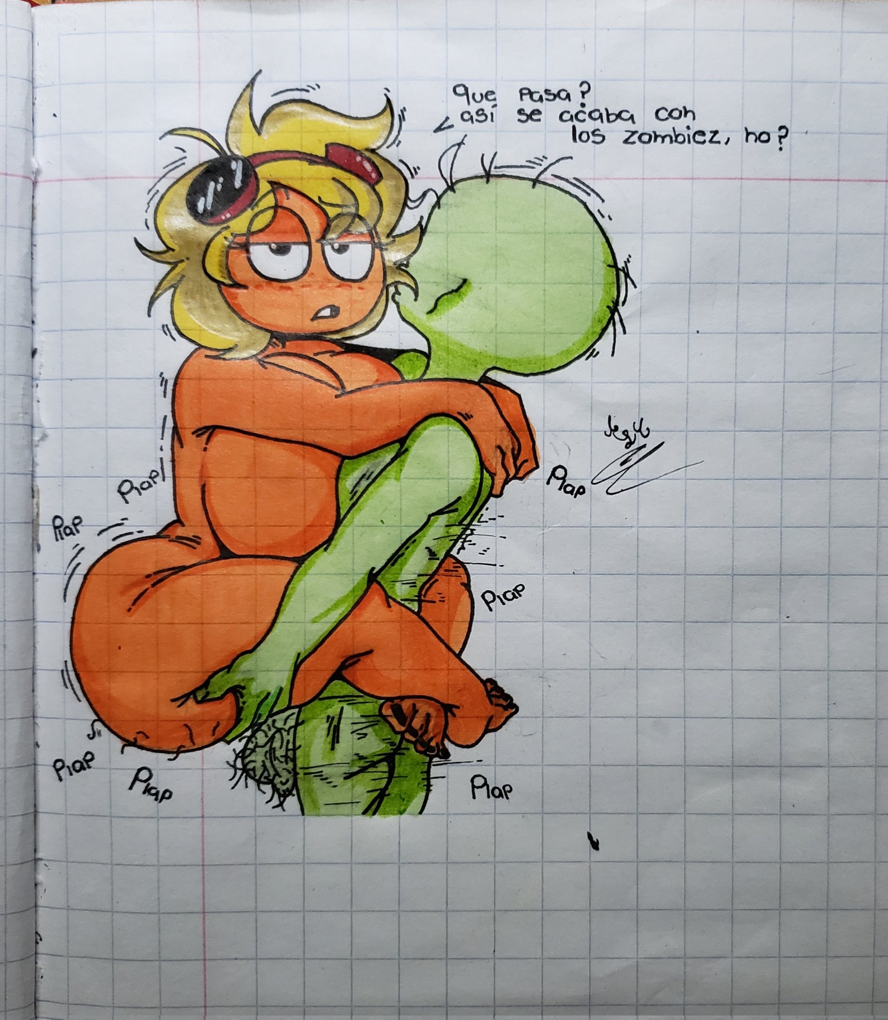 1girls, anthro, anthrofied, ass, breasts, carmare-1333-art, female, flora fauna, plant, plant girl, plant humanoid, plantie, plants vs zombies, plants vs. zombies, popcap games, pussy, sex, solar flare (peargor), solar flare (pvz), sunflower (pvz), zombie