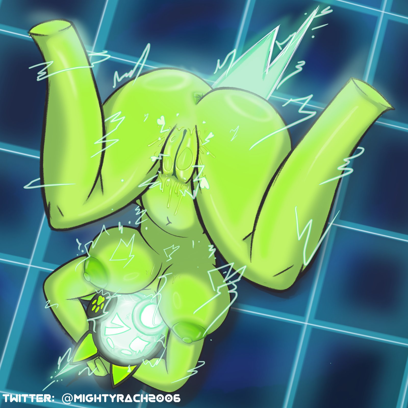1girls, anthro, anthrofied, ass, breasts, electric peashooter (pvz), female, flora fauna, mighty dx, peashooter (pvz), plant, plant girl, plant humanoid, plantie, plants vs zombies, plants vs. zombies, popcap games, pussy