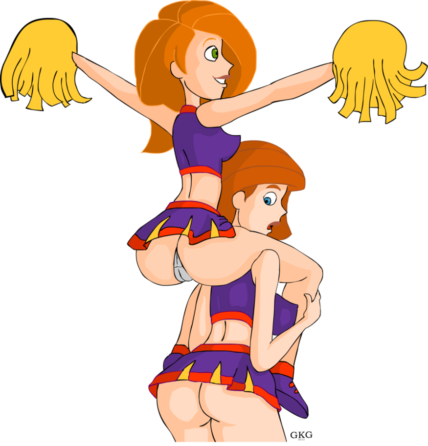 ann possible, breasts, cameltoe, cheerleader, disney, disney channel, female, female only, gkg, human, kim possible, kimberly ann possible, large breasts, medium breasts, mother and daughter, multiple females, multiple girls, panties, pussy, short skirt, smooth skin, tagme