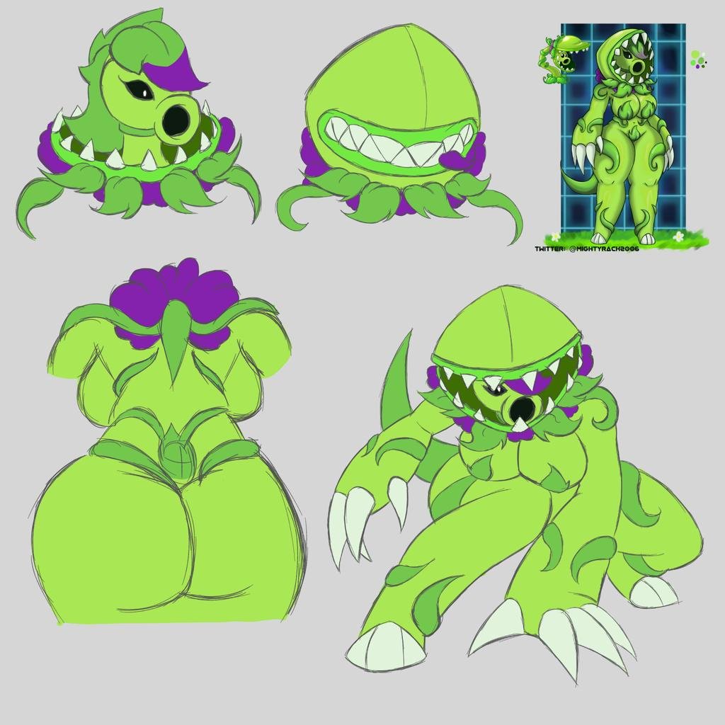 1girls, anthro, anthrofied, ass, breasts, female, flora fauna, mighty dx, peashooter (pvz), plant, plant girl, plant humanoid, plantie, plants vs zombies, plants vs. zombies, popcap games, pussy, snap pea (pvz)