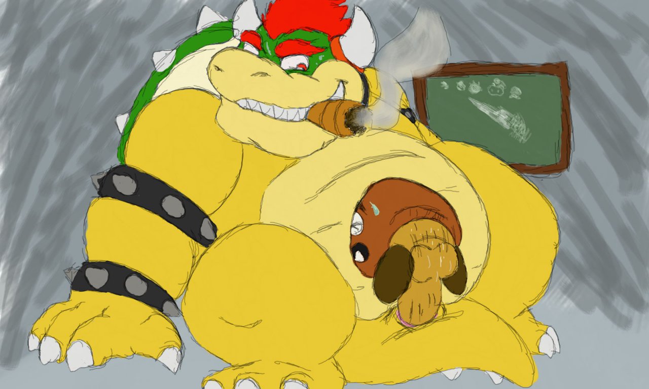 artist_request bowser buggery color goomba green_shell interspecies koopa male male_only mario_(series) multiple_males nintendo shell spiky_shell yaoi