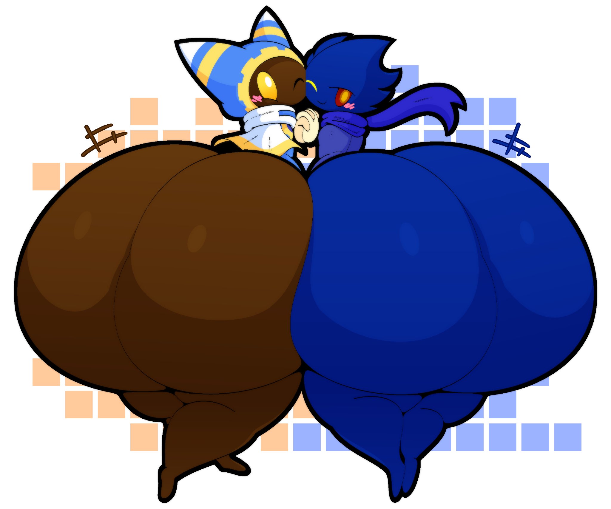 2boys, 2femboys, absurd res, ass, big ass, cyan (cyandrive98), cyandrive98, ekkokenight, femboy, femboy focus, gay, gigantic ass, girly, hi res, holding hands, huge ass, hyper ass, kirby (series), magolor, massive ass, nintendo, pressing asses together, tagme, yaoi