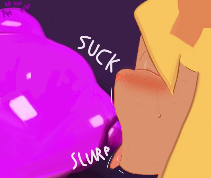 breast sucking, closed eyes, deltarune, horns, noelle holiday, purple body, scalie, susie (deltarune), svarzye, tagme, yuri