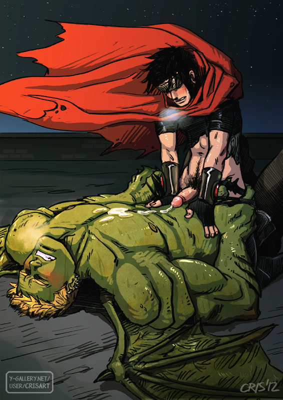 2boys crisart gay green_skin hulkling male male_only marvel marvel_comics tagme uncensored wiccan windy yaoi young_avengers