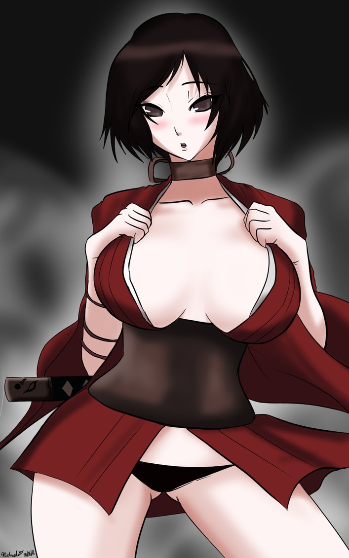 1girls big_breasts black_panties breasts clothed collar fair_skin fanart female female_ninja female_only kunoichi kurenai_(red_ninja) ninja ninja-8004 open_clothes open_robe panties red_ninja red_ninja_end_of_honor robe solo solo_female tagme tranji_studios vivendi_universal