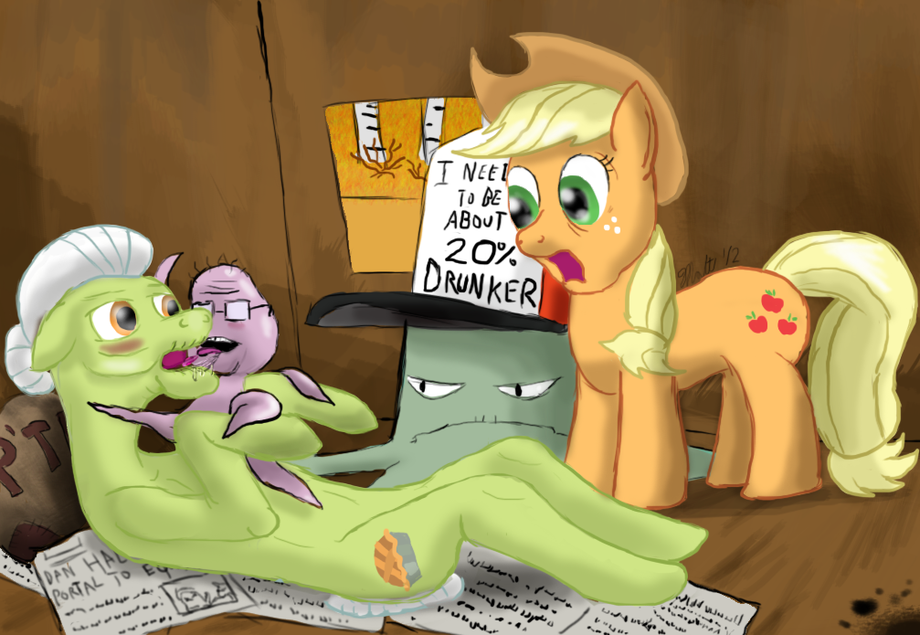 2012 applejack_(mlp) crossover early_cuyler earth_pony elderly elderly_female equine female female/female friendship_is_magic fur granny_smith interspecies lesbian my_little_pony old pony quakehoof ruby_jean_"granny"_cuyler smooth_skin squid squidbillies yuri