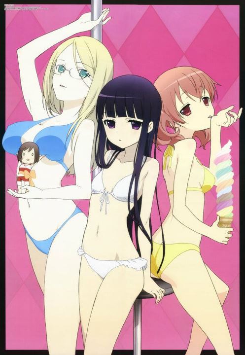 bikini inu_x_boku_ss pointy_chin roromiya_karuta shirakiin_ririchiyo tagme yukinokouji_nobara