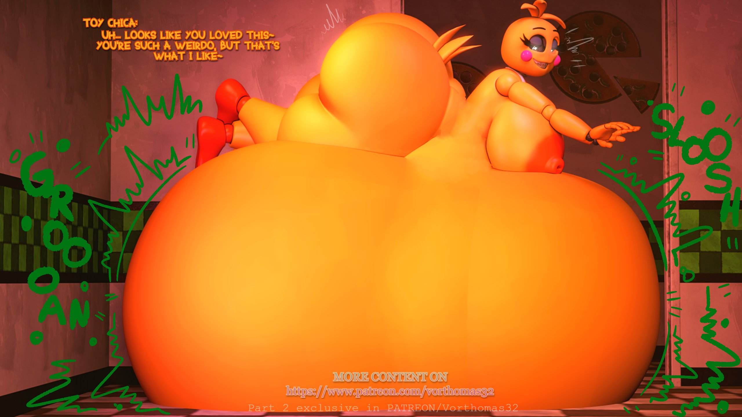1girls, 3d, 3d (artwork), animatronic, animatronic female, animatronic girl, ass, ass bigger than head, belly, belly bulge, big ass, big belly, big breasts, big butt, boobs bigger than head, breasts, breasts bigger than head, butt bigger than head, female, female focus, female only, five nights at freddy's, five nights at freddy's 2, huge ass, huge belly, huge belly bulge, huge boobs, huge breasts, huge butt, huge thighs, large thighs, robot, robot girl, robot humanoid, solo, solo female, solo focus, tall female, tall girl, tall woman, thighs, toy chica (fnaf), toy chica (love taste), vore, vorthomas82