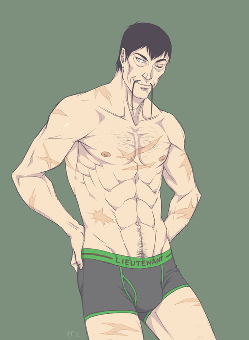 1boy avatar_legends frostious lieutenant_(tlok) male male_only nonbender scar smooth_skin the_legend_of_korra underwear