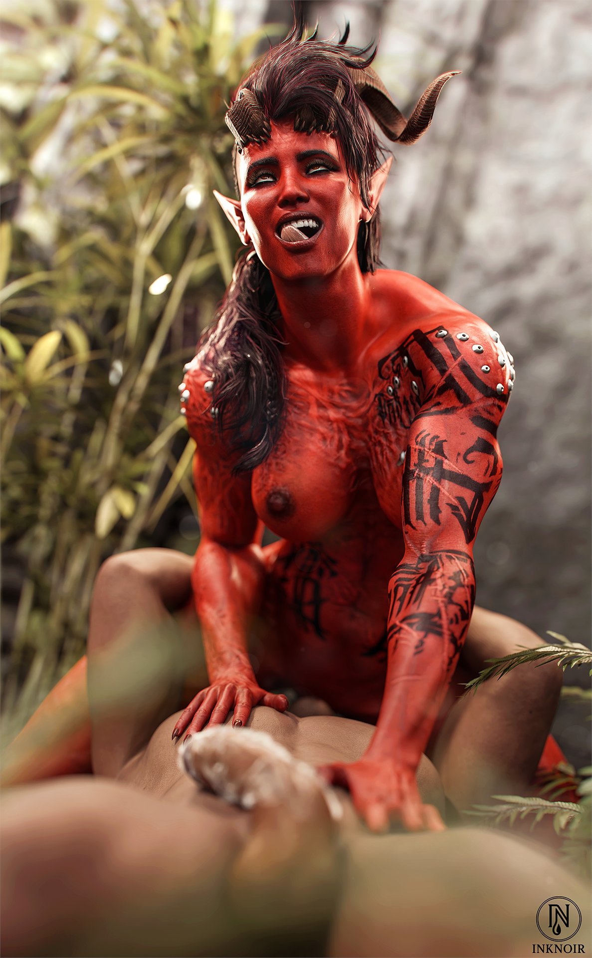 2026, 3d, 3d (artwork), 3d animation, 3d artwork, 3d background, 3d model, 3d render, athletic female, athletic male, baldur's gate, baldur's gate 3, bicolored hair, body markings, body scars, broken horn, burn scar, cum, cum on penis, cunnilingus, dungeons and dragons, elf ears, erect nipples, face scar, facesitting, fangs, fantasy, flaccid penis, forgotten realms, hard nipples, horn, horns, implants, inknoir3d, karlach, larian studios, light-skinned male, medieval fantasy, muscle mommy, muscular, muscular female, orange eyes, outdoor nudity, outdoor sex, outdoors, outdoors nudity, outdoors sex, pointy ears, red hair, red skin, red-skinned female, scar, scars, shaved crotch, shaved side, sitting on face, straight, taller female, tattoo, tattooed, tattooed female, tattoos, tiefling, tiefling girl, tongue out, two-tone hair, watermark
